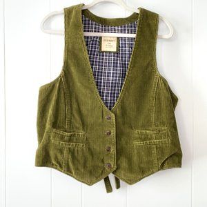 Vintage Old Navy Green corduroy vest  XL